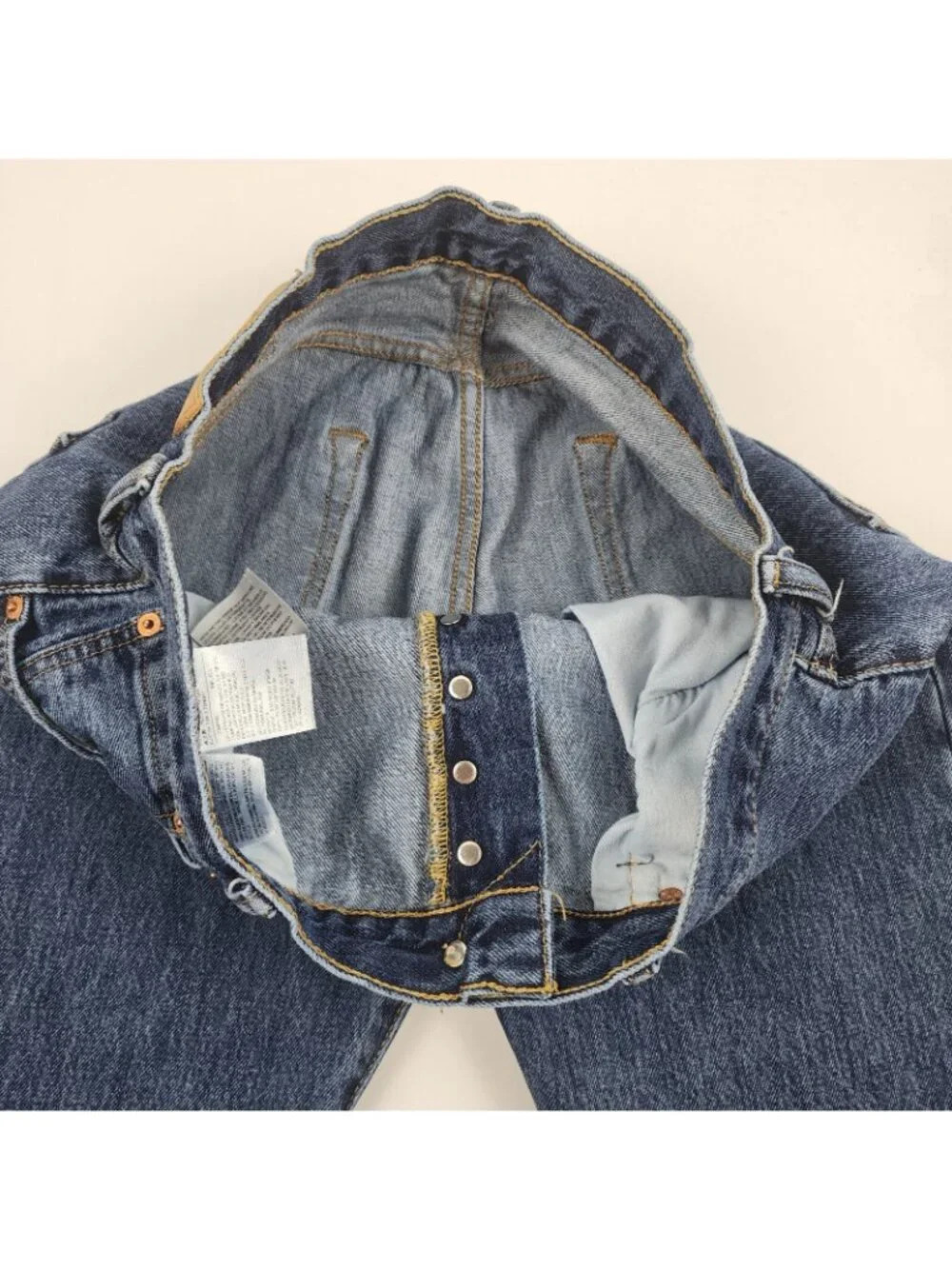 LEVIS 501 Jeans Mens 36x33 Red Tab Button Fly Blue Jeans Straight Leg